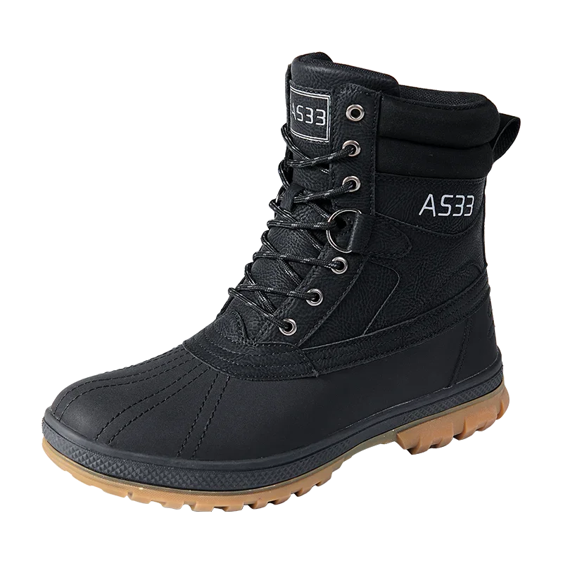 Plus Size 47 Outdoor Men Snow Boots, Waterproof Slip-Resistant