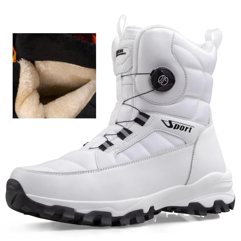 Men's Snow Boots Rotating Button