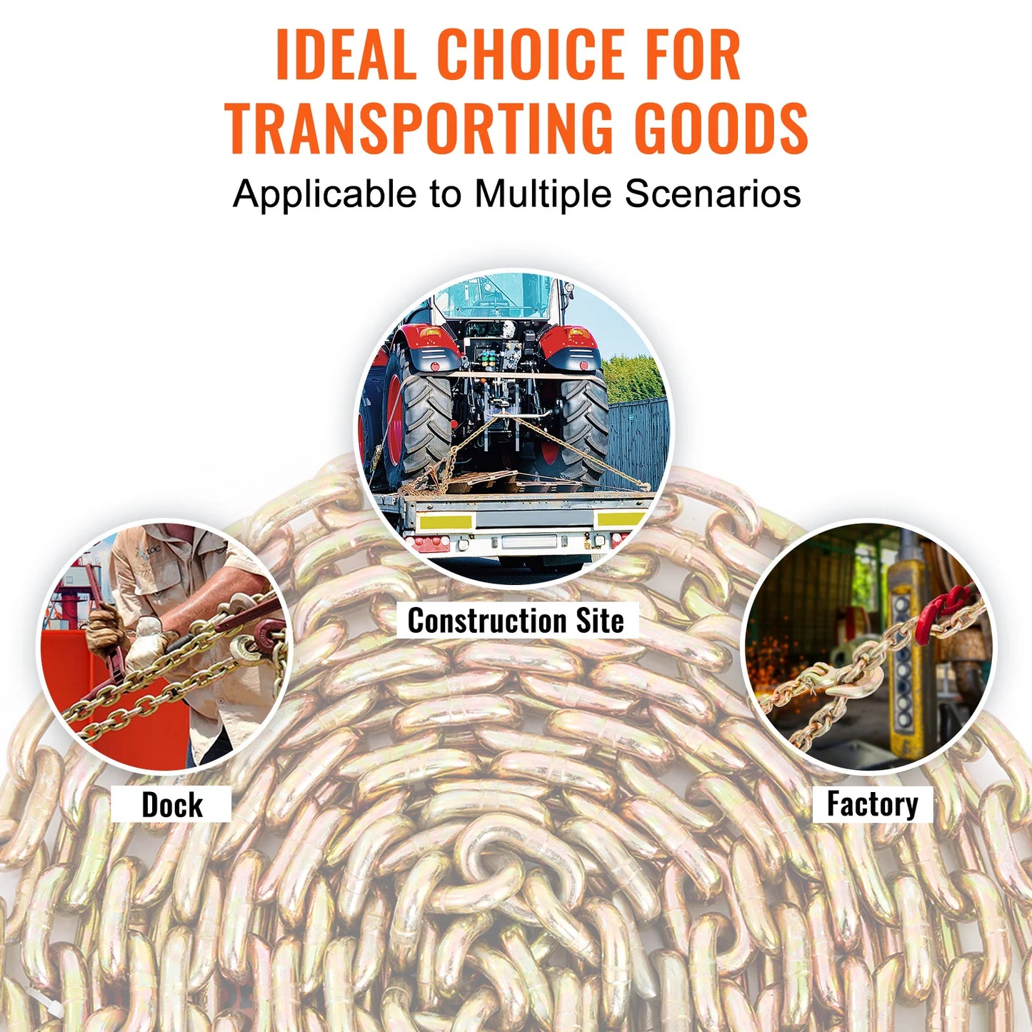 1 & 2 pcs Binder Chain Trailer Tow with Safety Grab Hooks