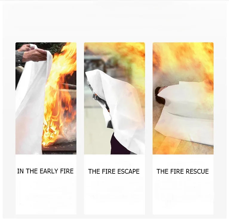 1M*1M Fire Blanket for Kitchen, Escape, Fire Extinguishing