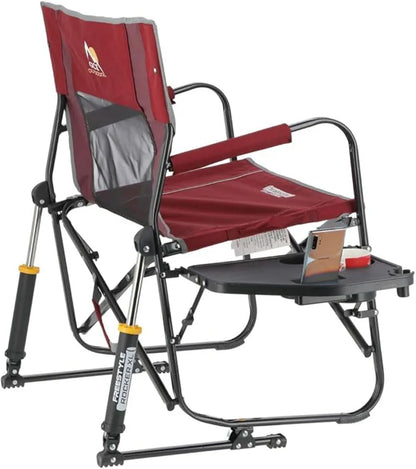 Portable Folding Rocking Chair With Side Table Camping