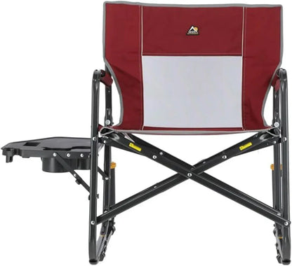 Portable Folding Rocking Chair With Side Table Camping