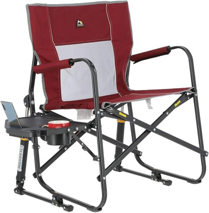 Portable Folding Rocking Chair With Side Table Camping