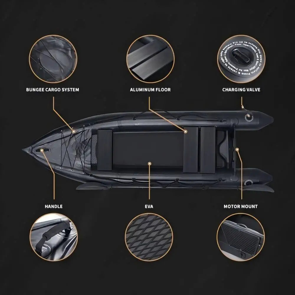 Ikuby 2 Person Inflatable Fishing Kayak