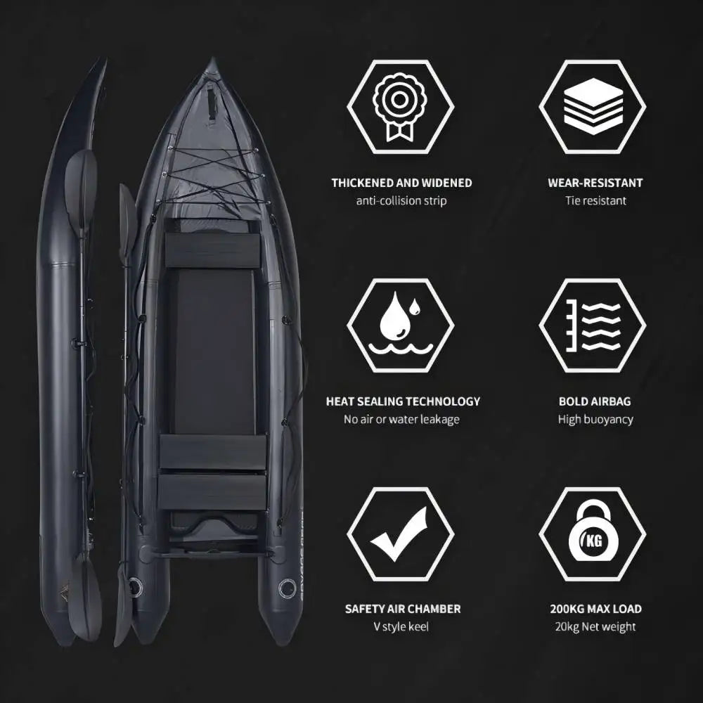 Ikuby 2 Person Inflatable Fishing Kayak