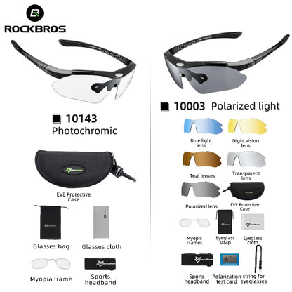 Photochromic Cycling Glasses Polarized Sunglasses