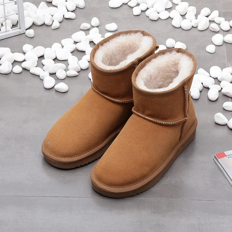 Genuine Leather Australia Classic Women Snow Boots