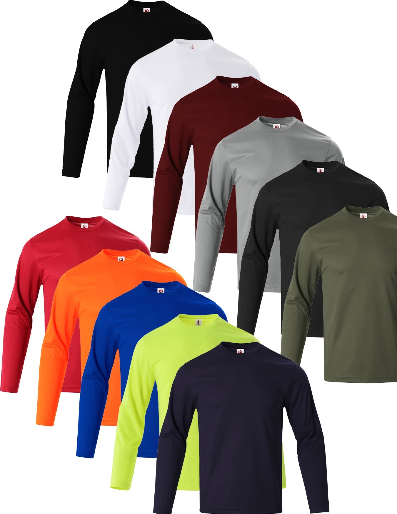 Men's Quick Drying Long Sleeved T-Shirt, 6 colors randomly selected
