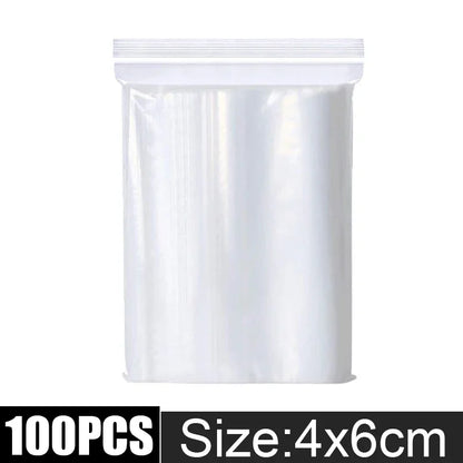 Clear Plastic Storage Bags, Zipper Seal