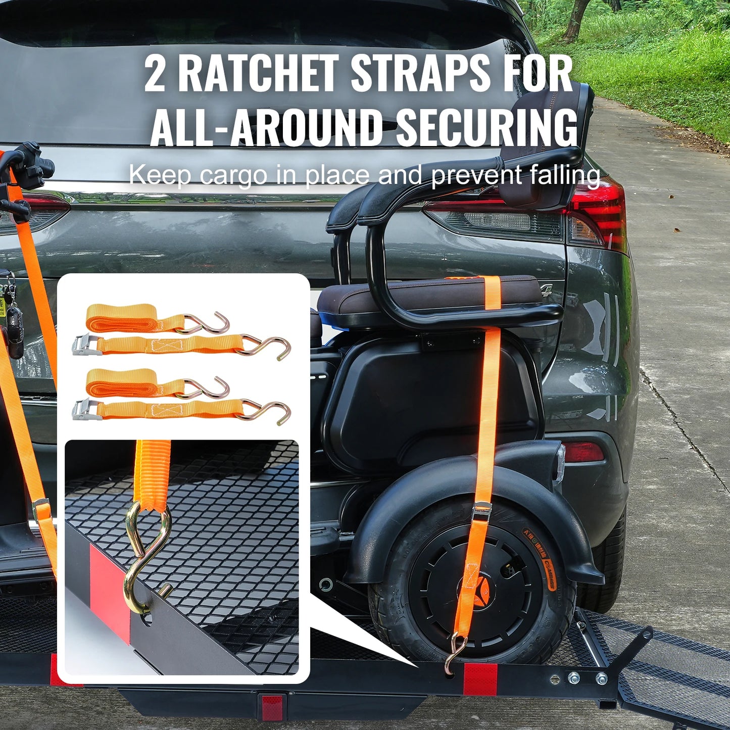 Hitch Mount Wheelchair Carrier with Folding Ramp