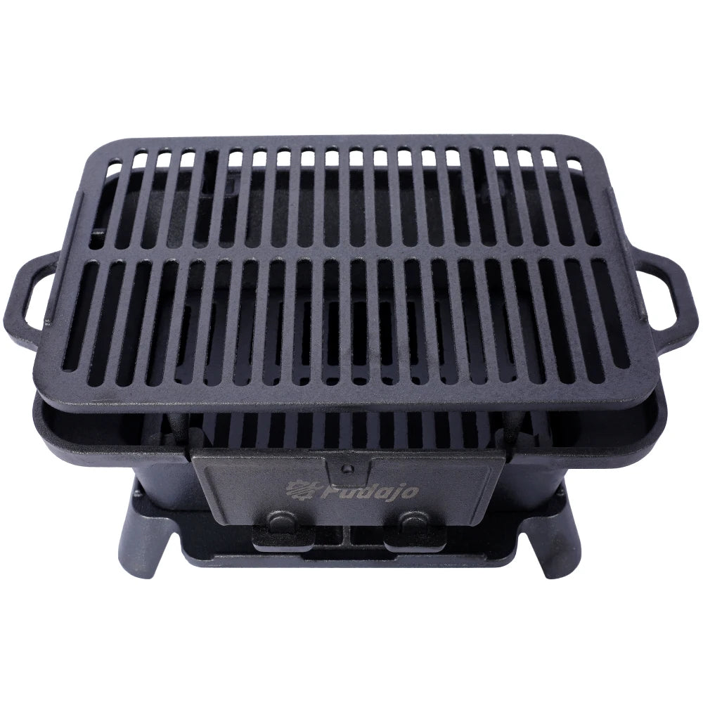 Portable Cast Iron Charcoal Grill