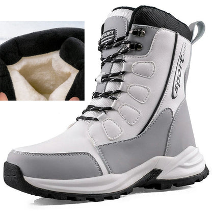 Men's Waterproof Snow Boots, Non-Slip Side Zipper