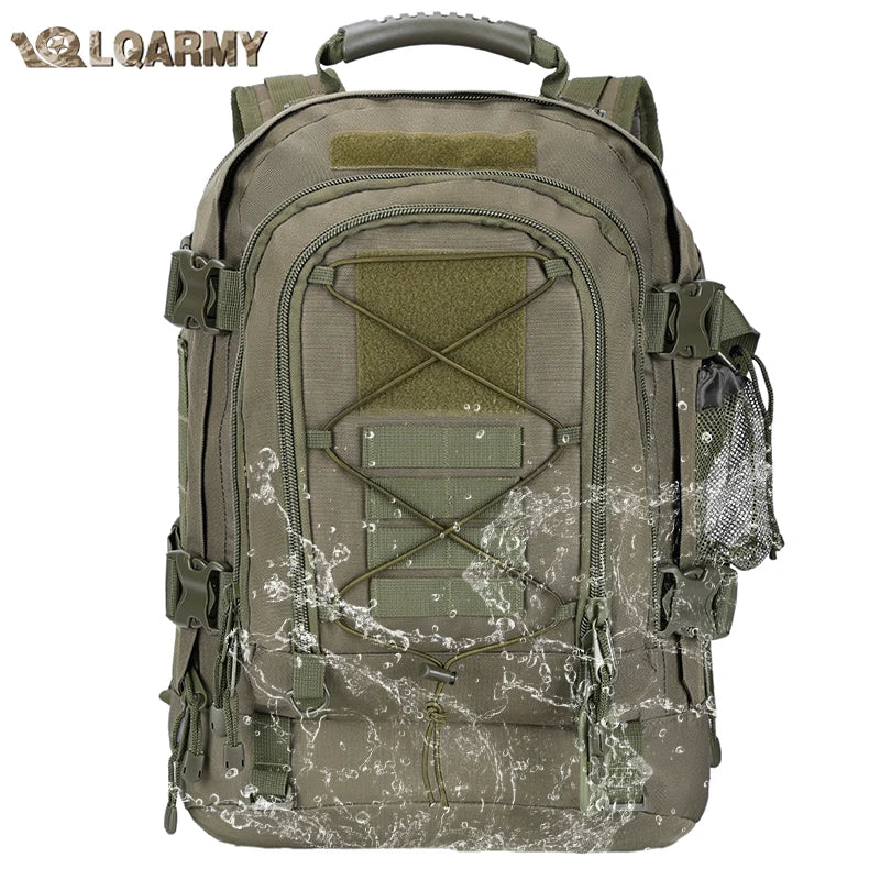 LQArmy 60L Durable & Water-resistant Tactical Backpack; Unisex