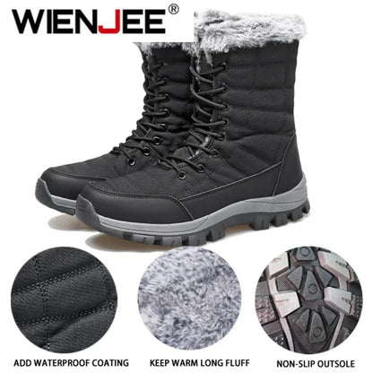 Men Cotton Boots Outdoor Snow Boots Big Size40-48