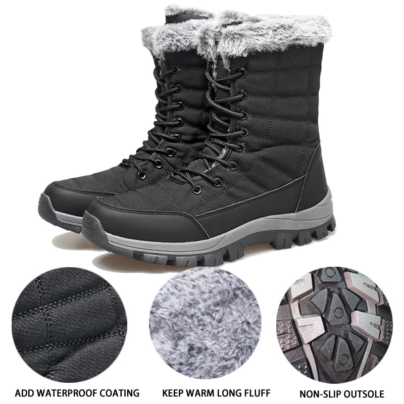 Winter Men's Snow, Anti Slip Outdoor Hiking Boots