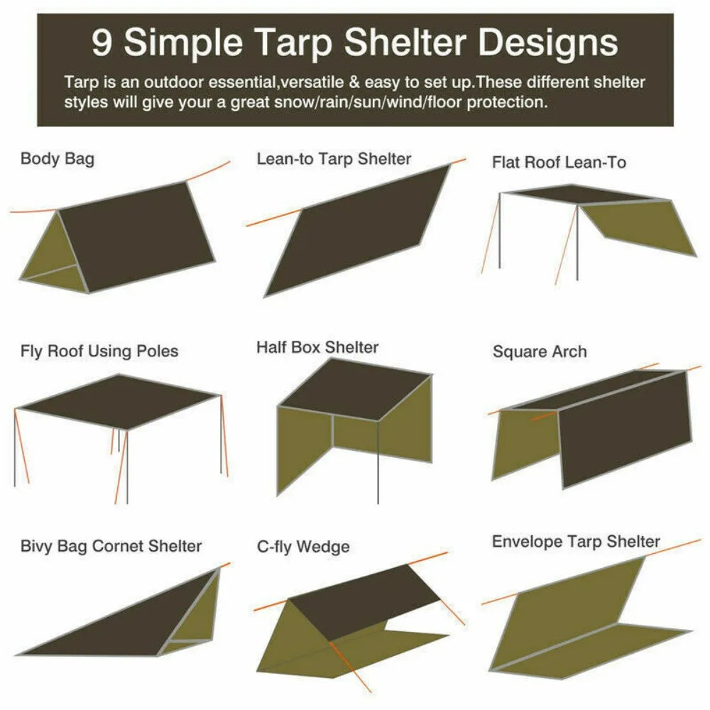 3Mx3M Waterproof Awning Tarp Sun Shelter