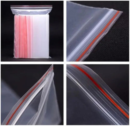Clear Plastic Storage Bags, Zipper Seal