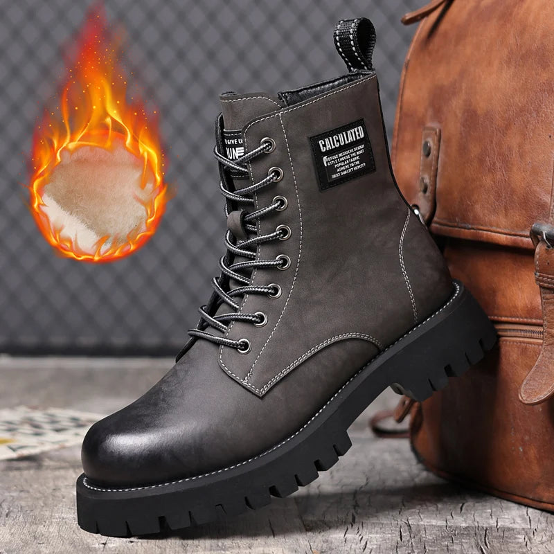 Leather Ankle Boots, Men's Leather Cowboy Boots