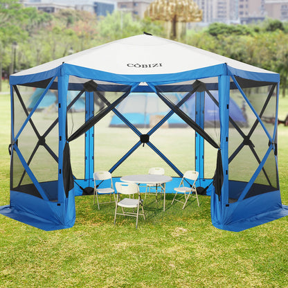 12x12ft Pop-Up Gazebo Screen Tent Mosquito Netting