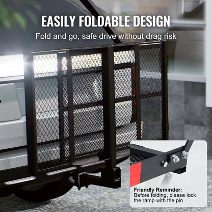 Hitch Mount Wheelchair Carrier with Folding Ramp