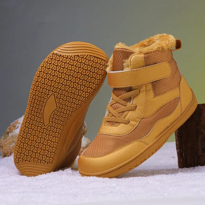 Boys/Girls Winter Snow Boots; Wide Toe Insulated Waterproof