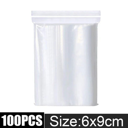 Clear Plastic Storage Bags, Zipper Seal