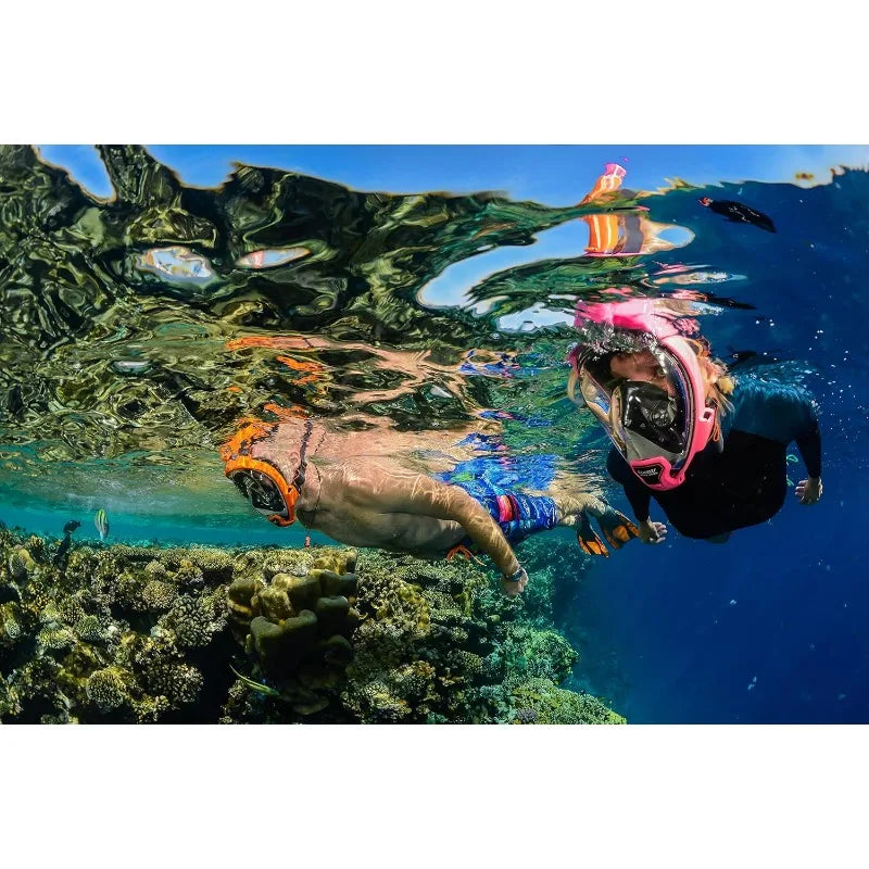 Quick Release Full Face Snorkel Mask with Snorkel