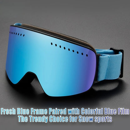 Magnetic Double-Layer Anti-Fog Ski Goggles