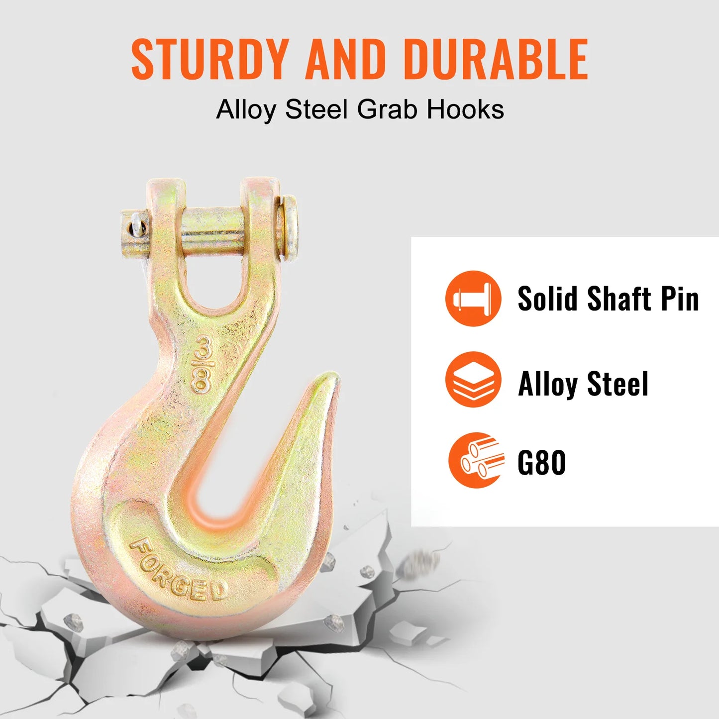 1 & 2 pcs Binder Chain with Safety Grab Hooks