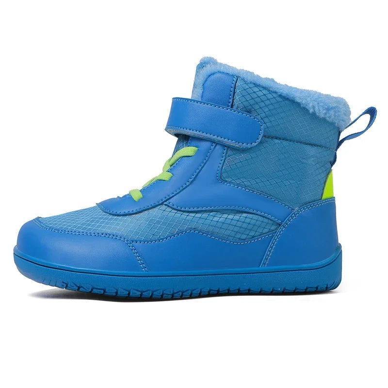 Boys/Girls Winter Snow Boots; Wide Toe Insulated Waterproof