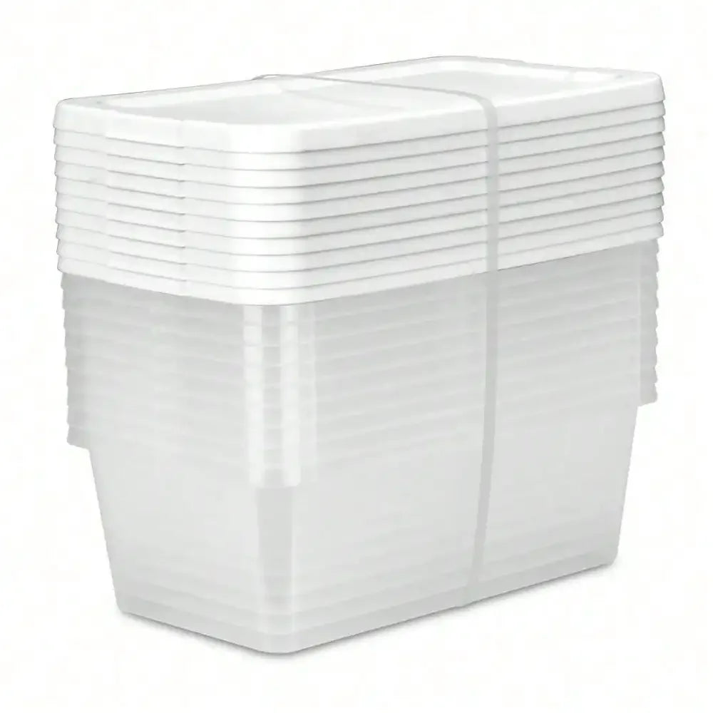 10 Storage Boxes 6-Quart Plastic Storage Bins