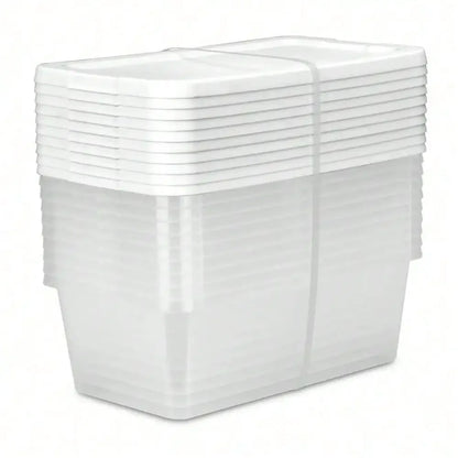 10 Storage Boxes 6-Quart Plastic Storage Bins