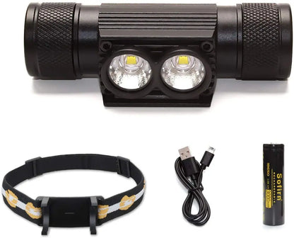 LED Rechargeable Headlamp Flashlight White Red