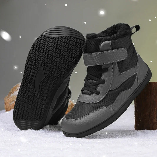 Boys/Girls Winter Snow Boots; Wide Toe Insulated Waterproof