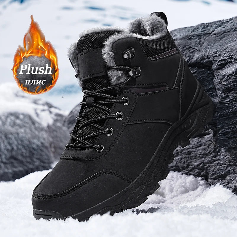 Snow Boots for Men, Casual Winter Shoes