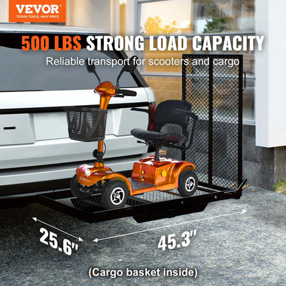 Hitch Mount Wheelchair Carrier with Folding Ramp