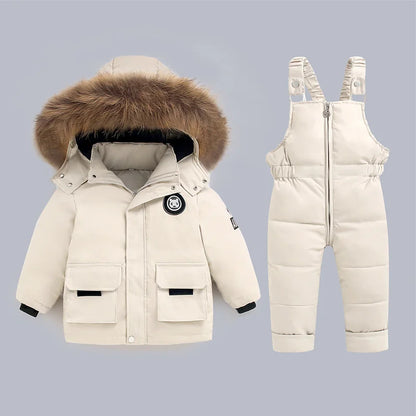 Winter Warm Down Jackets, Boy & Girl Jumpsuit Parka Overalls