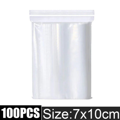 Clear Plastic Storage Bags, Zipper Seal
