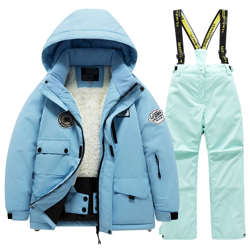Children's Ski Suit Set Unisex, Thick Waterproof, Warm