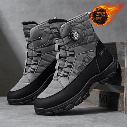 Swivel Buckle Fleece Waterproof Snow Boots