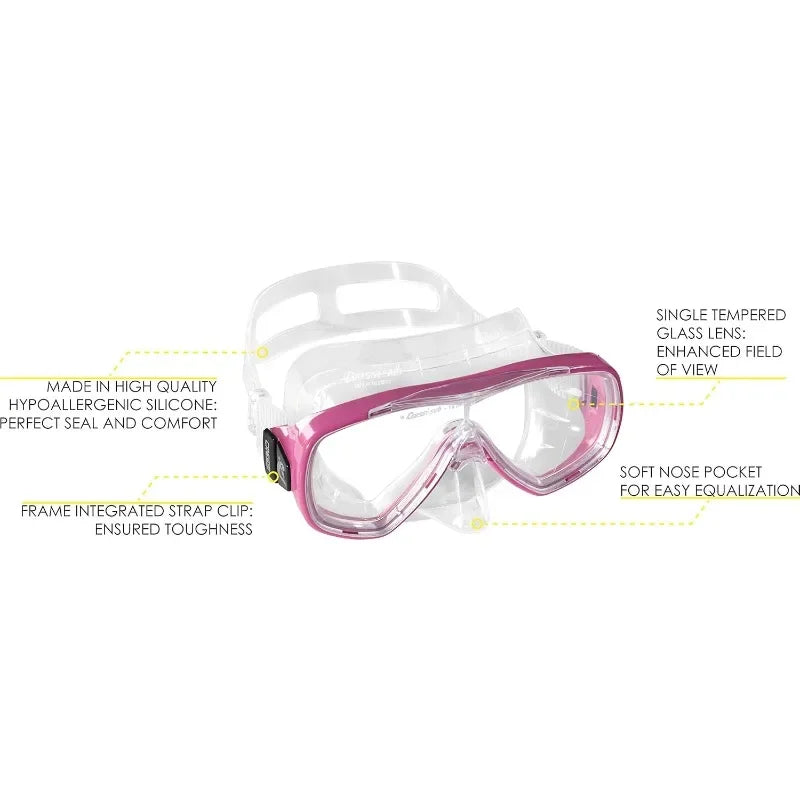 Adult Light Weight Premium Travel Snorkel Set
