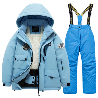 Children's Ski Suit Set Unisex, Thick Waterproof, Warm