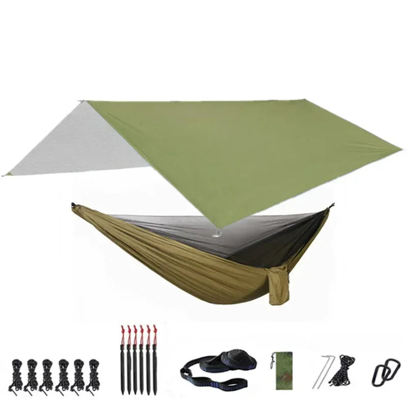 Camping Hammock with Bug Net and Rainfly Tarp