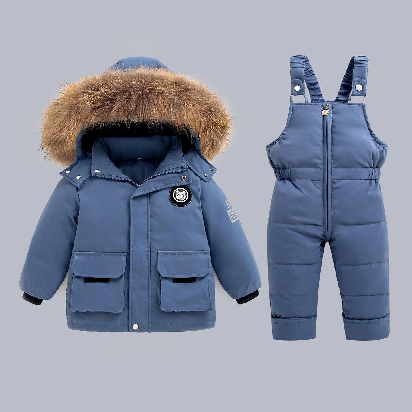 Winter Warm Down Jackets, Boy & Girl Jumpsuit Parka Overalls