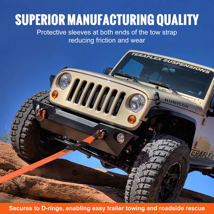 Polyester Tow Strap Recovery Kit Tow Ropes