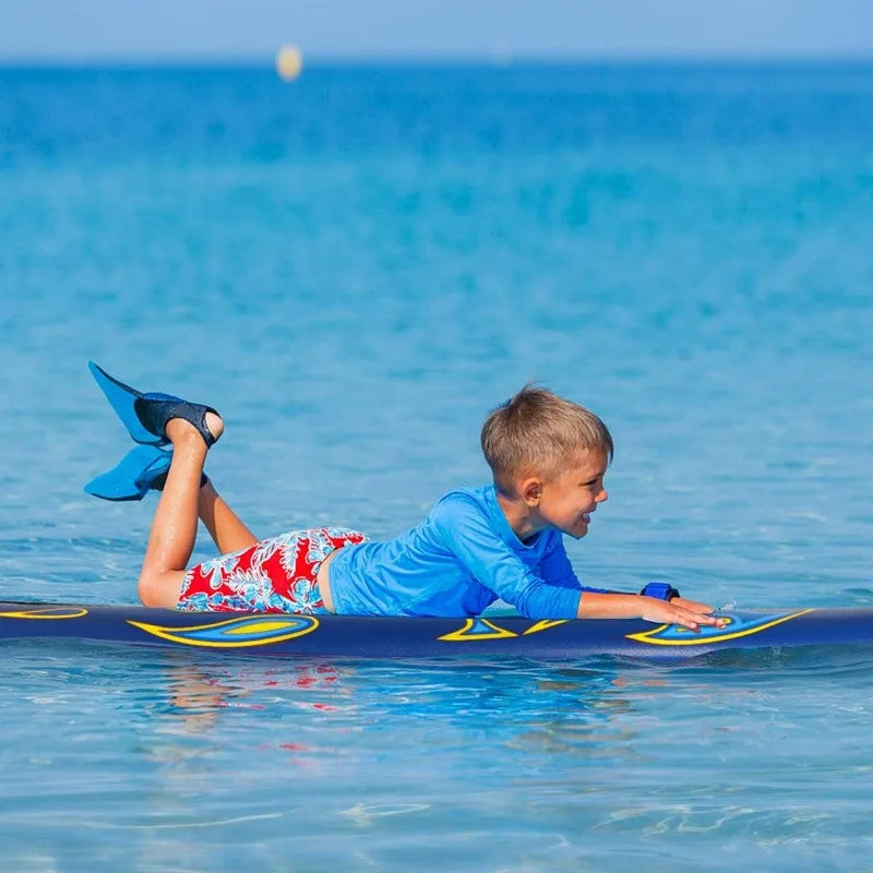 Kids Lightweight Foam Surfboard 6 Ft With 3 Detachable Fins