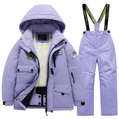Children's Ski Suit Set Unisex, Thick Waterproof, Warm