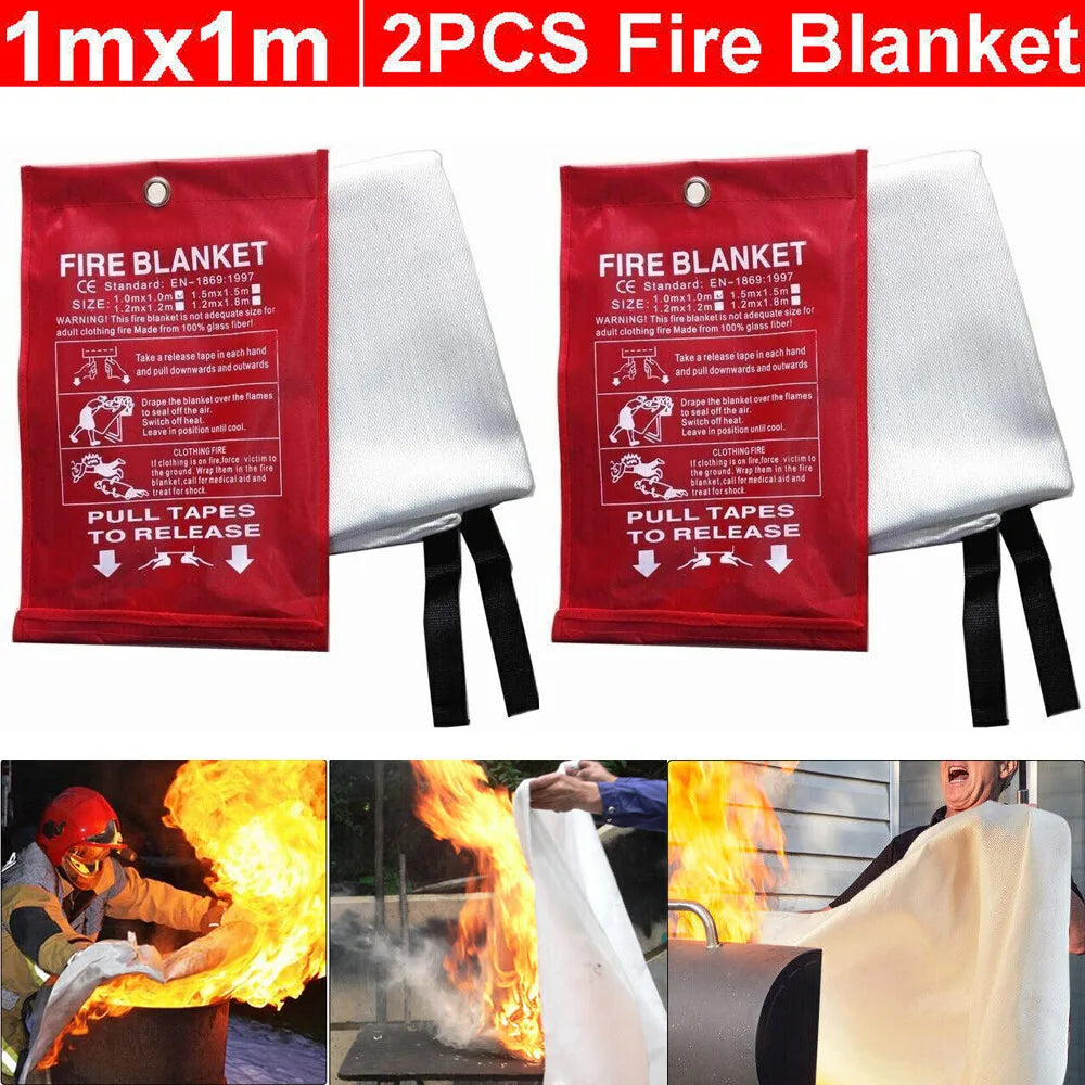 1M*1M Fire Blanket for Kitchen, Escape, Fire Extinguishing