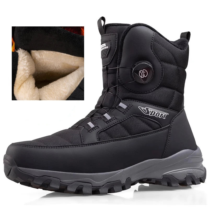 Men's Snow Boots Rotating Button