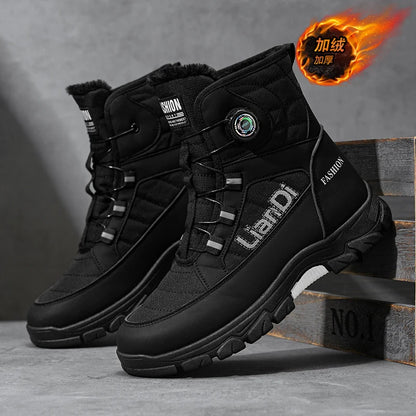 Swivel Buckle Fleece Waterproof Snow Boots